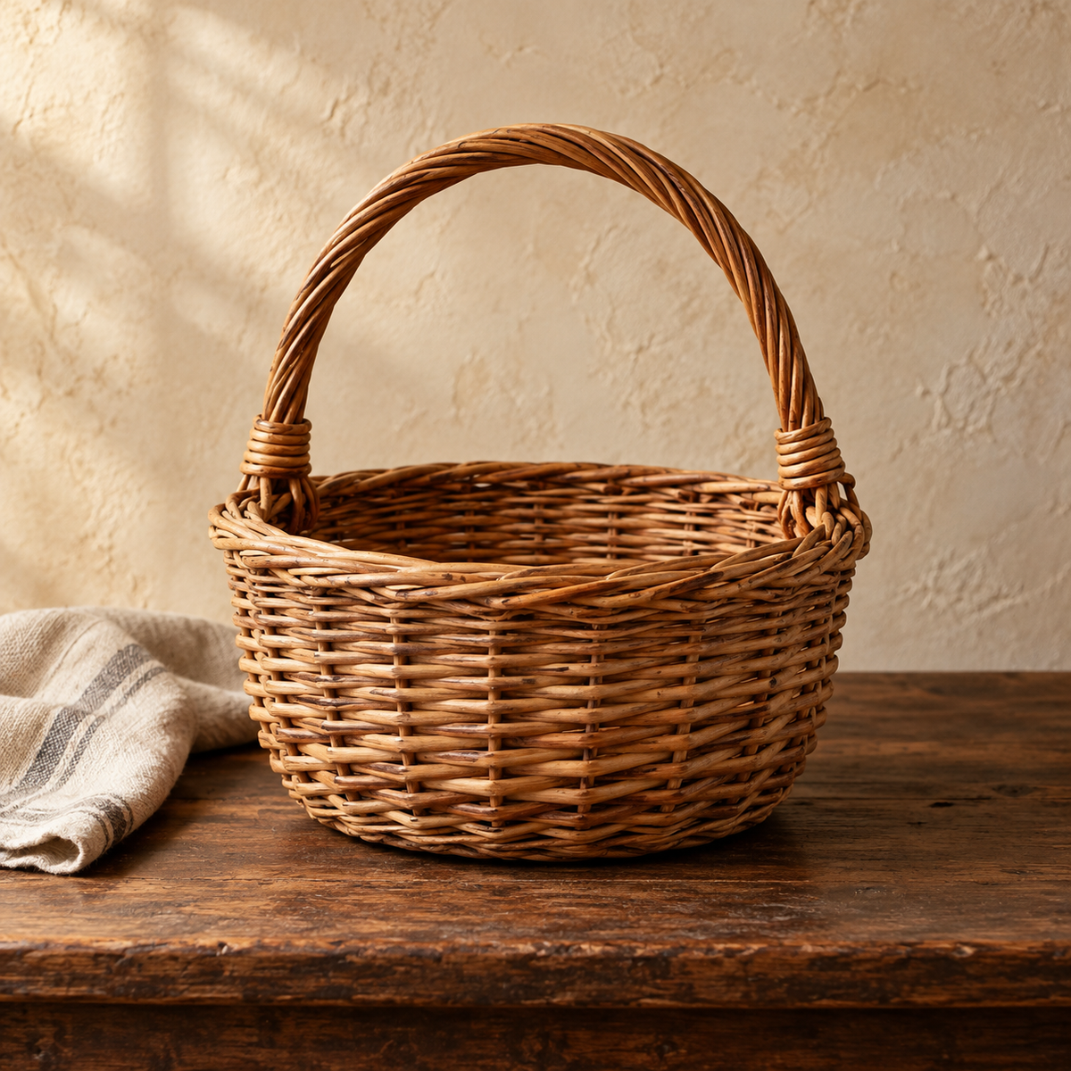 Handwoven Gathering Basket — AI-generated sample image
